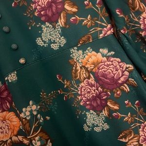 SHEIN green flowered dress